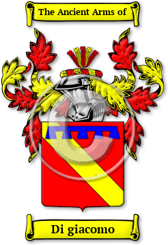 Di giacomo Family Crest Download (jpg) Legacy Series - 150 DPI